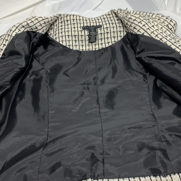 Wmn's Apostrophe Blk Wht Crm Pckt Blzr Jkt Sz 16P - Picture 5 of 6